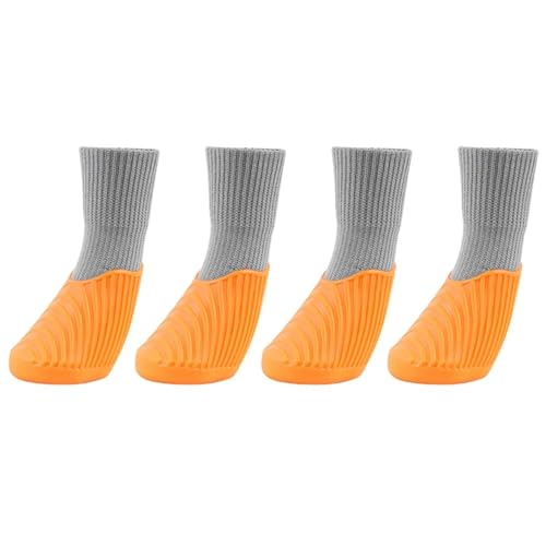 SJHFKDK Hundeschuhe Pfotenschutz Outdoor 4 Teile/Satz Hundestiefel Wasserdicht Regen Winter Haustier Schneeschuhe Welpensocke Mit Antirutschsohle Weicher Bequemer Pfotenschutz(O,XXL) von SJHFKDK
