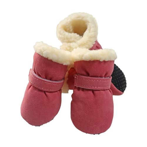 SJHFKDK Hundeschuhe Pfotenschutz Outdoor 4 stücke Winter Hund Schuhe Wasserdicht for Mittelgroße Hunde Stiefel for Kleine(3,XL) von SJHFKDK