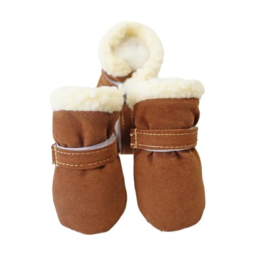 SJHFKDK Hundeschuhe Pfotenschutz Outdoor 4 stücke Winter Hund Schuhe Wasserdicht for Mittelgroße Hunde Stiefel for Kleine(4,XL) von SJHFKDK