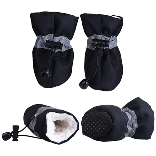 SJHFKDK Hundeschuhe Pfotenschutz Outdoor 4 stücke rutschfeste Welpen Schuhe Haustier Schutz Weichen Sohlen Hund Winter Prewalkers Weiche Pfote Pflege(B,3) von SJHFKDK