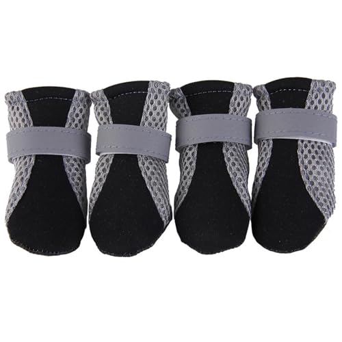 SJHFKDK Hundeschuhe Pfotenschutz Outdoor Haustier Hund Schuhe Outdoor Weichen Boden for Katze Regen Stiefel Wasserdicht(Black,Samll) von SJHFKDK