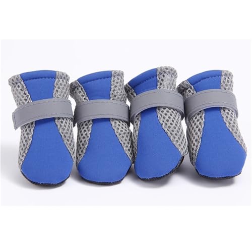 SJHFKDK Hundeschuhe Pfotenschutz Outdoor Haustier Hund Schuhe Outdoor Weichen Boden for Katze Regen Stiefel Wasserdicht(Deep Blue,XL) von SJHFKDK