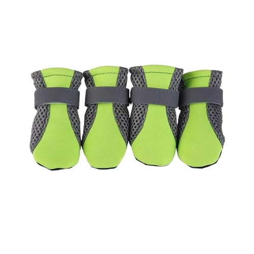 SJHFKDK Hundeschuhe Pfotenschutz Outdoor Haustier Hund Schuhe Outdoor Weichen Boden for Katze Regen Stiefel Wasserdicht(Green,M) von SJHFKDK