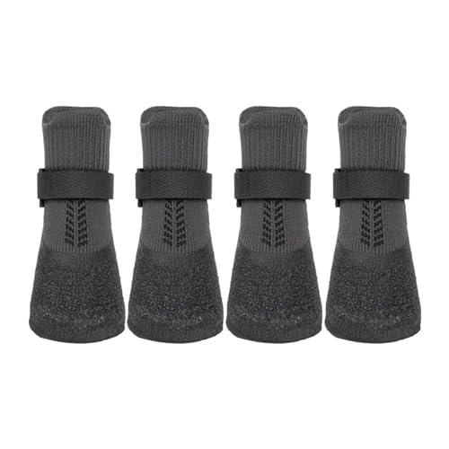 SJHFKDK Hundeschuhe Pfotenschutz Outdoor Tierbedarf, Hundeschuhe, Pfotenschutz, Frostschutz-Schneestiefel, Winter(Black,L) von SJHFKDK