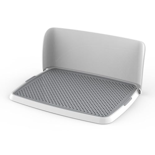 Tragbare Hundetoilette Erhöhte Gitterklappe Herausnehmbares Haustiertöpfchen Trainingstablett Spot-Toilette Leicht Zu Reinigen Großraum-Hundeurinal Für Kleine Und Mittlere Hunde(Gray,24.8X19.3X11.0") Tragbare Hundetoilette Erhöhte Gitterklappe Herausnehmbares Haustiertöpfchen Trainingstablett Spot-Toilette Leicht Zu Reinigen Großraum-Hundeurinal Für Kleine Und Mittlere Hunde(Gray,24.8X19.3X11.0") von SJJALAKAJA