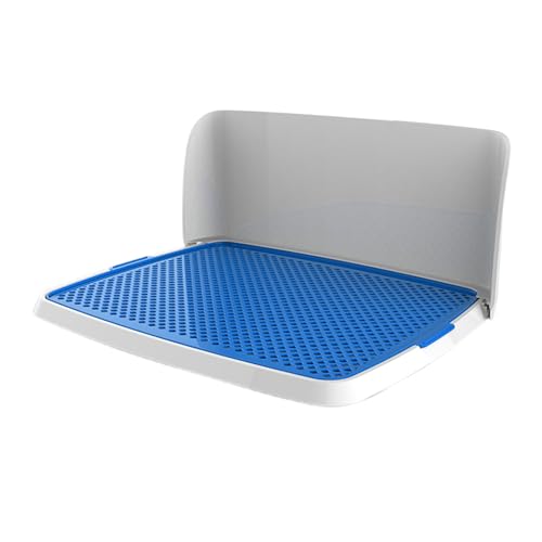 Tragbare Hundetoilette Erhöhte Gitterklappe Herausnehmbares Haustiertöpfchen Trainingstablett Spot-Toilette Leicht Zu Reinigen Großraum-Hundeurinal Für Kleine Und Mittlere Hunde(Blue,24.8X19.3X11.0") Tragbare Hundetoilette Erhöhte Gitterklappe Herausnehmbares Haustiertöpfchen Trainingstablett Spot-Toilette Leicht Zu Reinigen Großraum-Hundeurinal Für Kleine Und Mittlere Hunde(Blue,24.8X19.3X11.0") von SJJALAKAJA