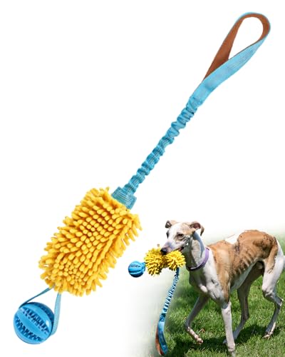 SJPNVUS Dog Tug of War Toy, Interaktives Kauspielzeug für Spaß und Zahnreinigung, Weiches Noppenstrukturiertes Nudel-Plüsch mit Gummiball, Hundeseilspielzeug für Training Kleine, Mittlere Große Hunde SJPNVUS Dog Tug of War Toy, Interaktives Kauspielzeug für Spaß und Zahnreinigung, Weiches Noppenstrukturiertes Nudel-Plüsch mit Gummiball, Hundeseilspielzeug für Training Kleine, Mittlere Große Hunde von SJPNVUS