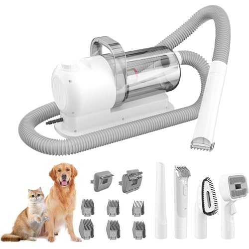 SJUN Haustier Schönheit Set | Haartrimmer Hund |katzenrasierer Für Langhaarkatzen |mit 7 Pflegewerkzeugen |Leise Schermaschine Katze Hundehaarschneidemaschine |2.5L von SJUN