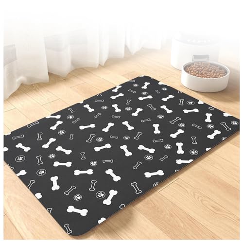 Futtermatte für Haustiere, mit wasserdichter Gummi-Rückseite, keine Flecken, schnell trocknend, für Katzen, geeignet für die Verwendung mit mehreren Haustieren, B-40 x 60 cm Futtermatte für Haustiere, mit wasserdichter Gummi-Rückseite, keine Flecken, schnell trocknend, für Katzen, geeignet für die Verwendung mit mehreren Haustieren, B-40 x 60 cm von SJWJWOO