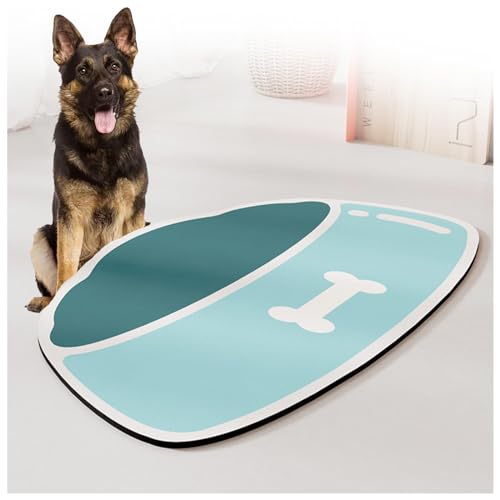 Futtermatte für Hunde, mit wasserdichter Gummi-Rückseite, keine Flecken, schnell trocknend, wasserdichte Matte für Hundenäpfe für Hund und Katze, Blau, 40 x 60 cm Futtermatte für Hunde, mit wasserdichter Gummi-Rückseite, keine Flecken, schnell trocknend, wasserdichte Matte für Hundenäpfe für Hund und Katze, Blau, 40 x 60 cm von SJWJWOO