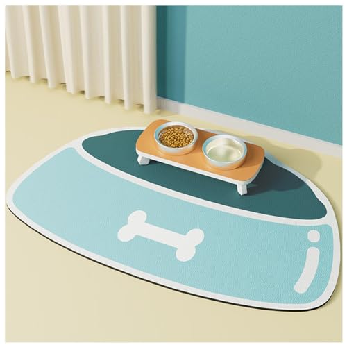 Hunde-Tischset, für Futter und Wasser, schnell trocknend, Gummi, leicht zu reinigen und keine Flecken, Hundefuttertablett, geeignet für die Verwendung mit mehreren Haustieren, Blau, 30 x 50 cm Hunde-Tischset, für Futter und Wasser, schnell trocknend, Gummi, leicht zu reinigen und keine Flecken, Hundefuttertablett, geeignet für die Verwendung mit mehreren Haustieren, Blau, 30 x 50 cm von SJWJWOO