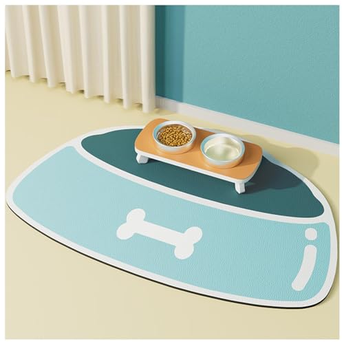 Hunde-Tischset, mit wasserdichter Gummi-Rückseite, keine Flecken, schnell trocknend, saugfähig, für Hund und Katze, Blau, 40 x 60 cm Hunde-Tischset, mit wasserdichter Gummi-Rückseite, keine Flecken, schnell trocknend, saugfähig, für Hund und Katze, Blau, 40 x 60 cm von SJWJWOO