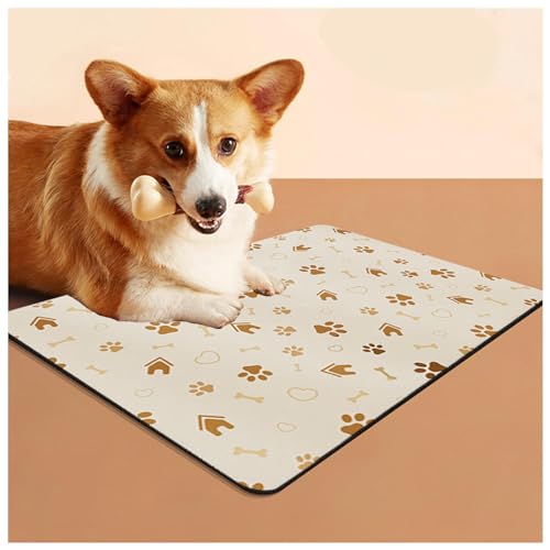 Hundefuttermatten für Böden, wasserdicht, mit wasserdichter Gummi-Rückseite, keine Flecken, schnell trocknend, Haustier-Tischset für Hund und Katze, D-40 x 60 cm Hundefuttermatten für Böden, wasserdicht, mit wasserdichter Gummi-Rückseite, keine Flecken, schnell trocknend, Haustier-Tischset für Hund und Katze, D-40 x 60 cm von SJWJWOO