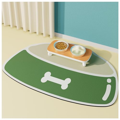 Hundefuttermatten für Böden, wasserdicht, mit wasserdichter Gummi-Rückseite, keine Flecken, schnell trocknend, Katzenfuttermatten für Hund und Katze, Grün, 50 x 80 cm Hundefuttermatten für Böden, wasserdicht, mit wasserdichter Gummi-Rückseite, keine Flecken, schnell trocknend, Katzenfuttermatten für Hund und Katze, Grün, 50 x 80 cm von SJWJWOO