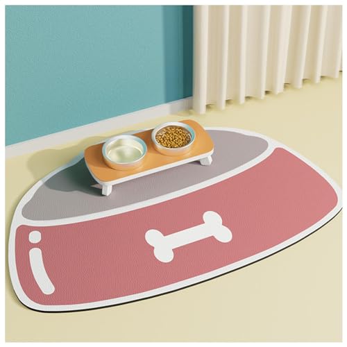 Matte für Hundenäpfe, für Futter und Wasser, schnell trocknend, Gummi, leicht zu reinigen und keine Flecken, kleine Hundefuttermatte für unordentliche Trinker, Rosa, 40 x 60 cm Matte für Hundenäpfe, für Futter und Wasser, schnell trocknend, Gummi, leicht zu reinigen und keine Flecken, kleine Hundefuttermatte für unordentliche Trinker, Rosa, 40 x 60 cm von SJWJWOO
