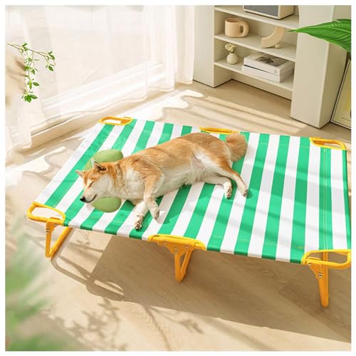 SJWJWOO Camping-Hundebett mit Kissen, kein Zusammenbau erforderlich, kaufest, atmungsaktiv, kühlend, für drinnen und draußen, tragbar, Grün, XL 119 x 80 x 23 cm SJWJWOO Camping-Hundebett mit Kissen, kein Zusammenbau erforderlich, kaufest, atmungsaktiv, kühlend, für drinnen und draußen, tragbar, Grün, XL 119 x 80 x 23 cm von SJWJWOO