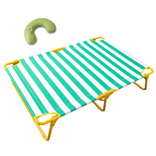 SJWJWOO Camping-Hundebett mit Kissen, keine Montage erforderlich, kaufest, atmungsaktiv, kühlendes Hundebett für Katzen, Hunde, Camping oder Strand, Grün, L 106 x 61 x 22 cm SJWJWOO Camping-Hundebett mit Kissen, keine Montage erforderlich, kaufest, atmungsaktiv, kühlendes Hundebett für Katzen, Hunde, Camping oder Strand, Grün, L 106 x 61 x 22 cm von SJWJWOO