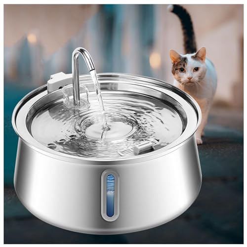SJWJWOO Edelstahl Katze Wasserbrunnen 3,798.8 g/4L mit Wasserstandsfenster, Ultra Leise mit Filter Katze und Hund Wasserbrunnen für mehrere Haustiere - Spülmaschinenfest SJWJWOO Edelstahl Katze Wasserbrunnen 3,798.8 g/4L mit Wasserstandsfenster, Ultra Leise mit Filter Katze und Hund Wasserbrunnen für mehrere Haustiere - Spülmaschinenfest von SJWJWOO