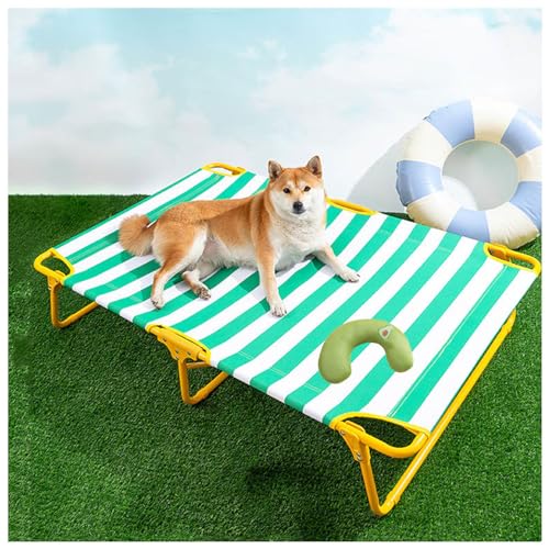 SJWJWOO Erhöhtes Haustierbett mit Kissen, keine Montage erforderlich, kaufest, atmungsaktiv, kühlend, Outdoor-Hundebetten für Katzen, Hunde, Camping oder Strand, Grün, M88 x 61 x 22 cm SJWJWOO Erhöhtes Haustierbett mit Kissen, keine Montage erforderlich, kaufest, atmungsaktiv, kühlend, Outdoor-Hundebetten für Katzen, Hunde, Camping oder Strand, Grün, M88 x 61 x 22 cm von SJWJWOO
