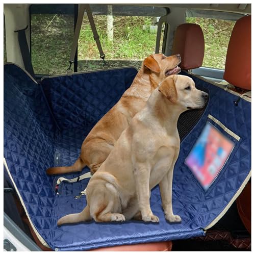 SJWJWOO Hund Rückbank Auto, 137 * 63cm, rutschfest, Wasserdicht, Kratzfest Hundedecke Für Auto Rückbank für Alle PKWs Auto SUV,Blue SJWJWOO Hund Rückbank Auto, 137 * 63cm, rutschfest, Wasserdicht, Kratzfest Hundedecke Für Auto Rückbank für Alle PKWs Auto SUV,Blue von SJWJWOO