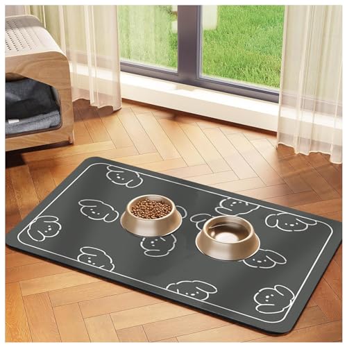 Wassermatte für Hundenapf, mit wasserdichter Gummi-Rückseite, keine Flecken, schnell trocknende Wassermatte für Hundenapf für Hund und Katze, C-40 x 60 cm Wassermatte für Hundenapf, mit wasserdichter Gummi-Rückseite, keine Flecken, schnell trocknende Wassermatte für Hundenapf für Hund und Katze, C-40 x 60 cm von SJWJWOO