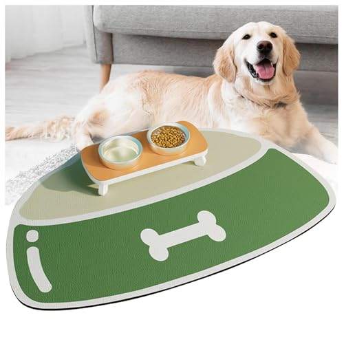 Wassernapf-Matte für Hunde und Wasser, schnell trocknend, Gummi, leicht zu reinigen und keine Flecken, Katzennapfmatte für Hund und Katze, Grün, 30 x 50 cm Wassernapf-Matte für Hunde und Wasser, schnell trocknend, Gummi, leicht zu reinigen und keine Flecken, Katzennapfmatte für Hund und Katze, Grün, 30 x 50 cm von SJWJWOO