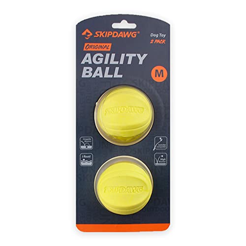 SKIPDAWG Hunde-Ball Agility Ball aus TPR robust, springt gut, sehr gut für Ballschleuder [2er Set] von SKIPDAWG