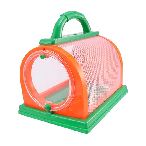SKISUNO 1satz Junge Mädchen Insektenfängerset Bunter Käfig Mit Netz Lupe Und Pinzette Für Jungen Und Mädchen Für Outdoor-Abenteuer Orange-grün von SKISUNO