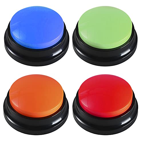 SKJJL Buzzer Mit Aufnahmefunktion Hunde, 4 Stück Answer Buzzers Hund, Buzzer mit Sound Hund, Answer Buzzers Hund, Buzzers Aufnahmefähige Tasten für Hund Interaktion SKJJL Buzzer Mit Aufnahmefunktion Hunde, 4 Stück Answer Buzzers Hund, Buzzer mit Sound Hund, Answer Buzzers Hund, Buzzers Aufnahmefähige Tasten für Hund Interaktion von SKJJL