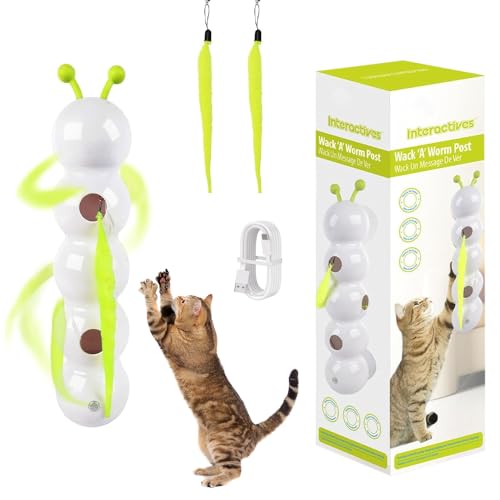 SKJJM Wuselwurm Katzenspielzeug, Motion Katzen Spielzeug Mit Wurmdesign, Smart Sensor Cat Toy, Interaktiver Wurmreiz mit Saugnapf für Katzen, Wand & Fenster Montiert Katzen Spielzeug SKJJM Wuselwurm Katzenspielzeug, Motion Katzen Spielzeug Mit Wurmdesign, Smart Sensor Cat Toy, Interaktiver Wurmreiz mit Saugnapf für Katzen, Wand & Fenster Montiert Katzen Spielzeug von SKJJM