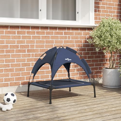 SKM Erhöhtes Hundebett mit abnehmbarem Dach Marineblau Stahl,Tier- & Haustierbedarf,Haustierbedarf,Hundebedarf,Hundebetten,Blau,1.79KG,42008197 von SKM