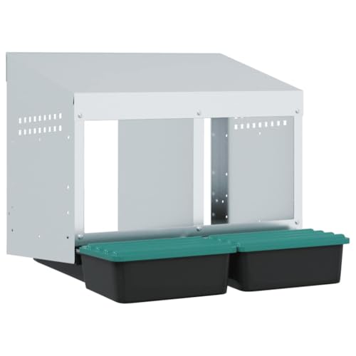 SKM Hühner-Nistkasten 2 Fächer Wandmontage Verzinkter Stahl,Tier- & Haustierbedarf,Haustierbedarf,Kleintierzubehör,Lebensräume & Gehege für Kleintiere,Silber,4.76KG,4104891 SKM Hühner-Nistkasten 2 Fächer Wandmontage Verzinkter Stahl,Tier- & Haustierbedarf,Haustierbedarf,Kleintierzubehör,Lebensräume & Gehege für Kleintiere,Silber,4.76KG,4104891 von SKM