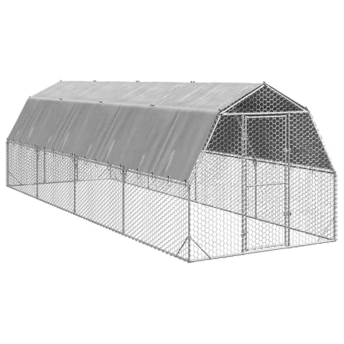 SKM Hühnerstall mit Dach 2,5x8x2,25 m Verzinkter Stahl,Tiere & Tierbedarf,Haustierbedarf,Kleintierzubehör,Lebensräume & Gehege für Kleintiere,Silber,75.3KG,3328523 SKM Hühnerstall mit Dach 2,5x8x2,25 m Verzinkter Stahl,Tiere & Tierbedarf,Haustierbedarf,Kleintierzubehör,Lebensräume & Gehege für Kleintiere,Silber,75.3KG,3328523 von SKM