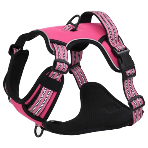 SKM Hundegeschirr Reflektierend Verstellbar Rosa L,Tiere & Tierbedarf,Haustierbedarf,Hundebedarf,Pink,0.56KG,4013374 von SKM