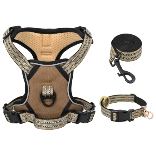 SKM Hundegeschirr mit Leine & Halsband Verstellbar Braun XL,Tiere & Tierbedarf,Haustierbedarf,Hundebedarf,Brown,0.76KG,4013397 SKM Hundegeschirr mit Leine & Halsband Verstellbar Braun XL,Tiere & Tierbedarf,Haustierbedarf,Hundebedarf,Brown,0.76KG,4013397 von SKM