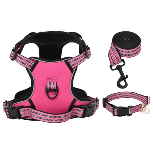 SKM Hundegeschirr mit Leine & Halsband Verstellbar Rosa XL,Tier- & Haustierbedarf,Haustierbedarf,Hundebedarf,Pink,0.76KG,4013399 SKM Hundegeschirr mit Leine & Halsband Verstellbar Rosa XL,Tier- & Haustierbedarf,Haustierbedarf,Hundebedarf,Pink,0.76KG,4013399 von SKM