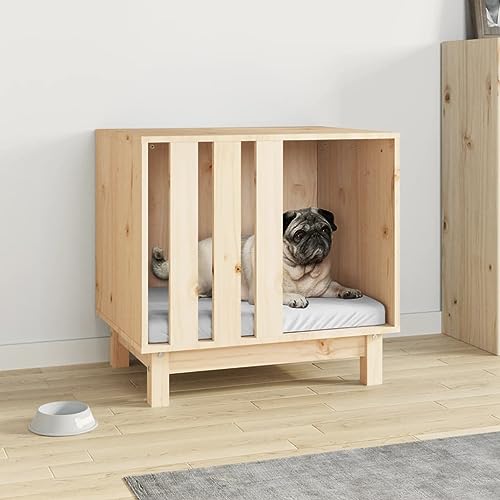 SKM Hundehütte 60x45x57 cm Massivholz Kiefer, Weight: 9.3 kg, 822476 von SKM