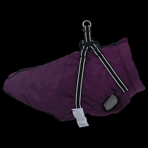 SKM Hundemantel mit Geschirr Wasserdicht Reflektierend Lila L68,Tiere & Tierbedarf,Haustierbedarf,Hundebedarf,Hundebekleidung,Lila,0.47KG,4019645 von SKM