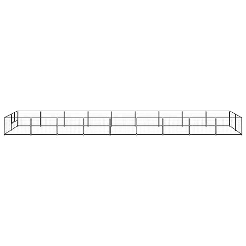 SKM Haustierbedarf Schwarz 18 m² Stahl, Weight: 48.9 kg, 3082116 von SKM