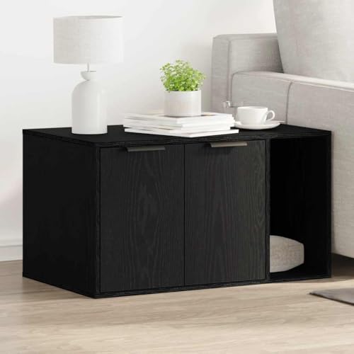 SKM Katzenklo Schwarz Eichen-Optik 80x50x45 cm Holzwerkstoff,Tier- & Haustierbedarf , Haustierbedarf , Katzenbedarf , Kratzbäume,Schwarz,20.35KG,865987 SKM Katzenklo Schwarz Eichen-Optik 80x50x45 cm Holzwerkstoff,Tier- & Haustierbedarf , Haustierbedarf , Katzenbedarf , Kratzbäume,Schwarz,20.35KG,865987 von SKM