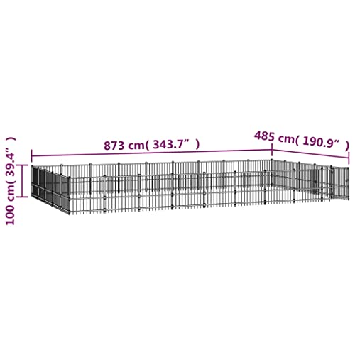 SKM Outdoor-Haustierbedarf Stahl 42,34 m², Weight: 130.45 kg, 3124639 von SKM