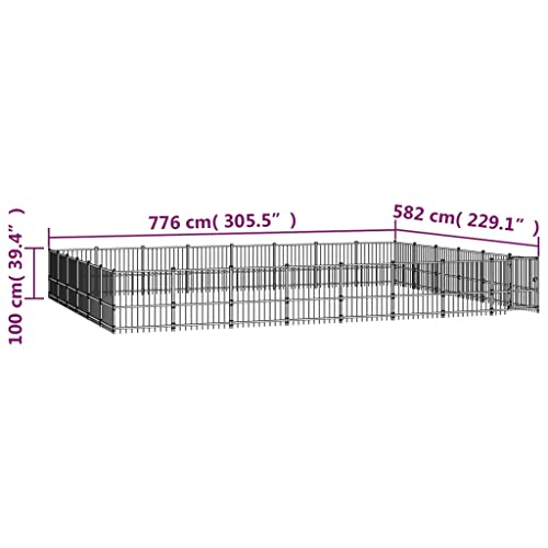 SKM Outdoor-Haustierbedarf Stahl 45,16 m², Weight: 130.45 kg, 3124645 von SKM