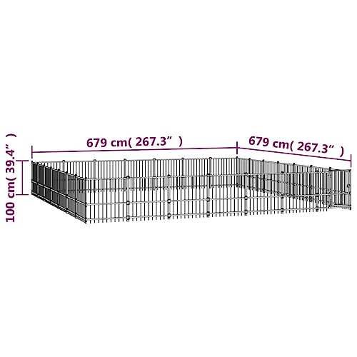 SKM Outdoor-Haustierbedarf Stahl 46,1 m², Weight: 130.45 kg, 3124650 von SKM
