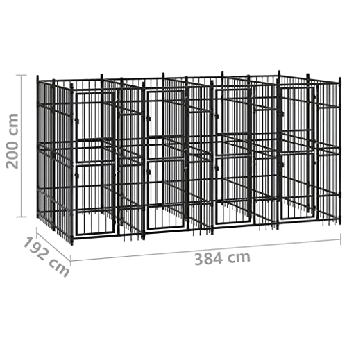 SKM Outdoor-Haustierbedarf Stahl 7,37 m², Weight: 168 kg, 3097939 von SKM