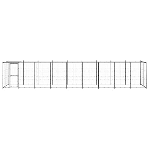 SKM Outdoor-Haustierbedarf mit Überdachung Stahl 21,78 m², Weight: 95.4 kg, 3082296 von SKM