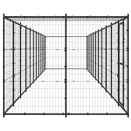 SKM Outdoor-Haustierbedarf mit Überdachung Stahl 26,62 m², Weight: 112.3 kg, 3082297 von SKM