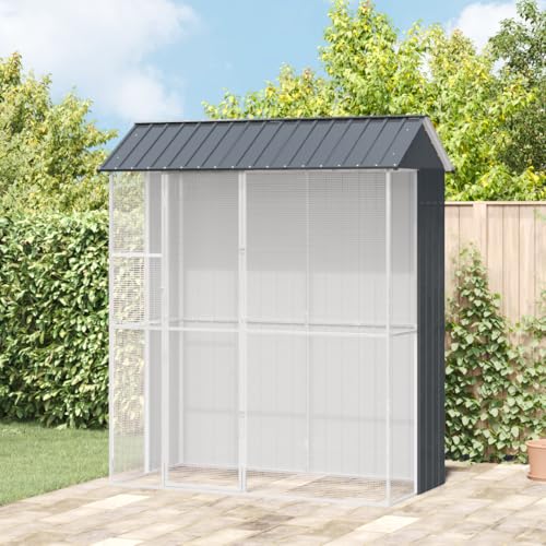 SKM Voliere Anthrazit 215x110x247 cm Stahl,Tier- & Haustierbedarf,Haustierbedarf,Vogelbedarf,Vogelkäfige & -ständer,Anthrazit,53.7KG,3325172 SKM Voliere Anthrazit 215x110x247 cm Stahl,Tier- & Haustierbedarf,Haustierbedarf,Vogelbedarf,Vogelkäfige & -ständer,Anthrazit,53.7KG,3325172 von SKM