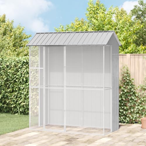 SKM Voliere Grau 215x110x247 cm Stahl,Tier- & Haustierbedarf,Haustierbedarf,Vogelbedarf,Vogelkäfige & -ständer,Grau,53.7KG,3325173 SKM Voliere Grau 215x110x247 cm Stahl,Tier- & Haustierbedarf,Haustierbedarf,Vogelbedarf,Vogelkäfige & -ständer,Grau,53.7KG,3325173 von SKM