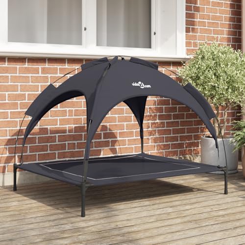 SKM erhöhtes Hundebett mit abnehmbarem Dach Schwarz XL Stahl,Tier- & Haustierbedarf,Haustierbedarf,Hundebedarf,Hundebetten,Schwarz,2.93KG,42008188 von SKM