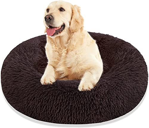 SKRORS Sound Sleep Donut Hundebett, beruhigendes Hunde- und Katzenbett, warmes und weiches Haustier, gemütlich, Anti-Angst-Betten mit rutschfester Unterseite und waschbar von SKRORS